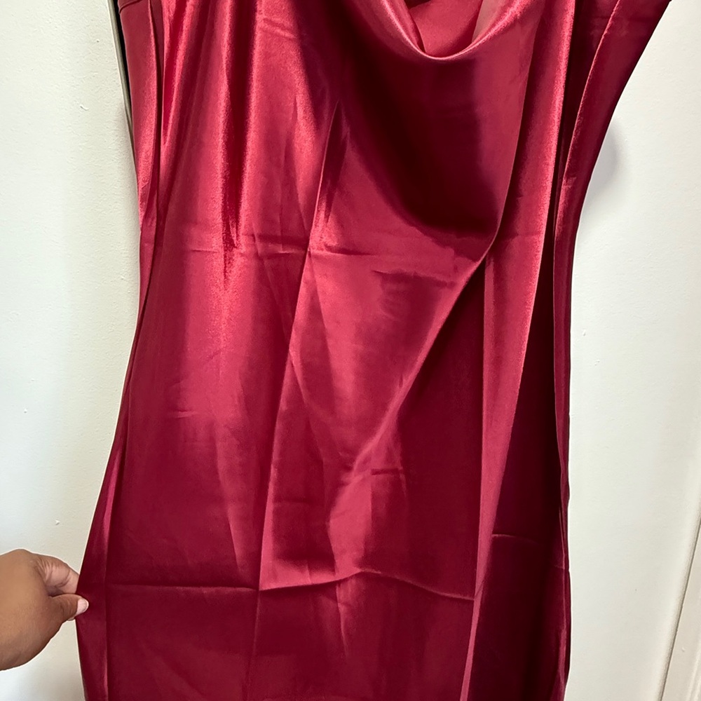Elegant Red Satin Nightgown